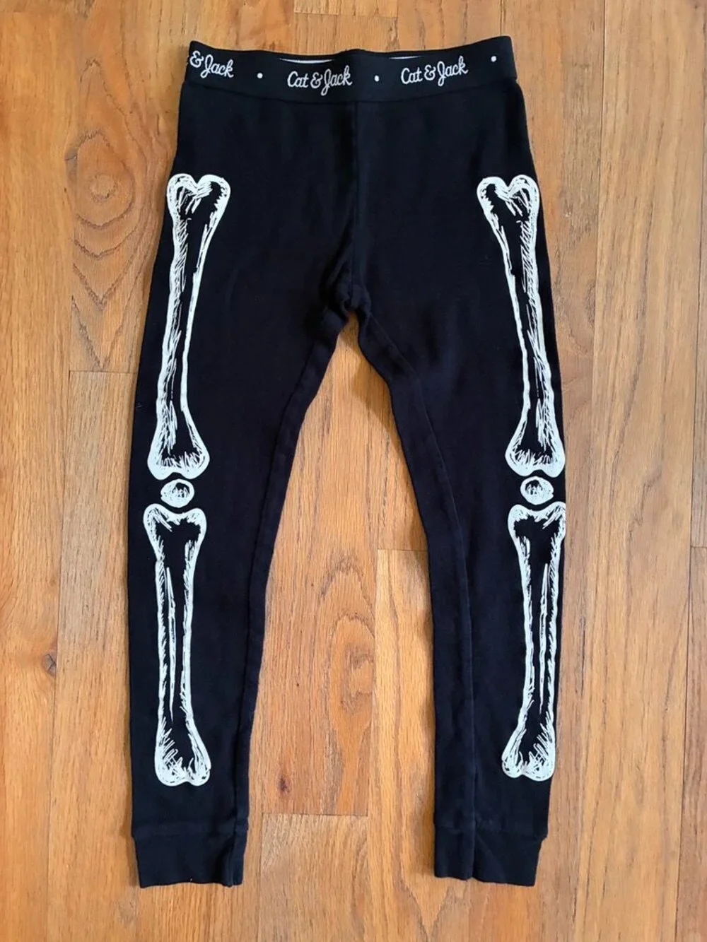 Cat & Jack Kids Skeleton Halloween Pajamas 2 Piece Set Size 6